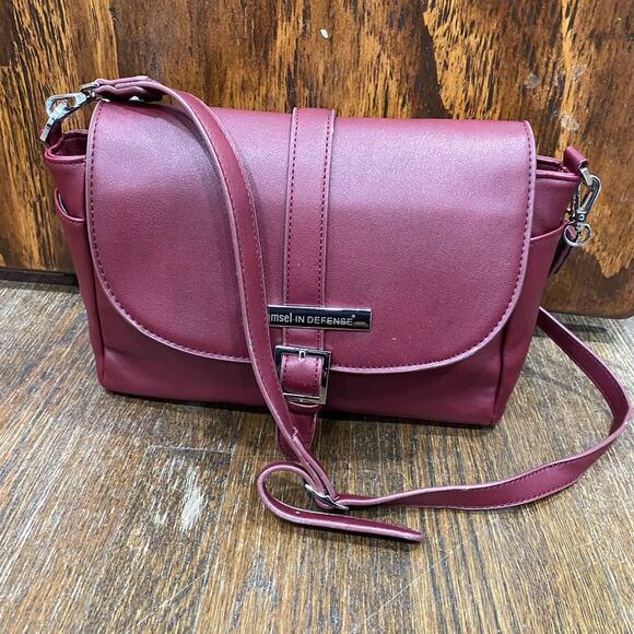 Damsel in Defense Handbags - Damsel In Defense Concealed Carry Purse Cranberry Janie’s Gotta Crossbody Bag